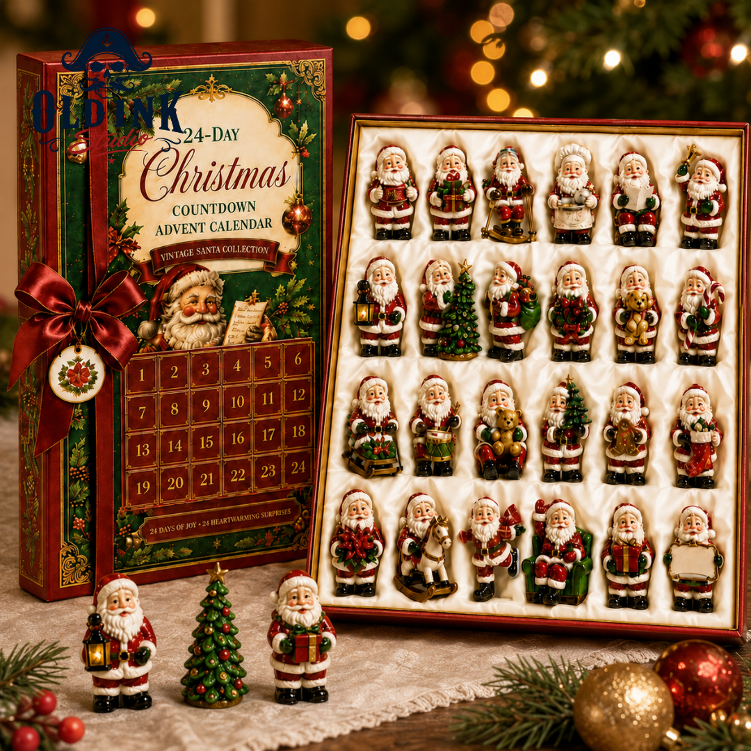 Vintage Santa Christmas Countdown Advent Calendar 24 Day Figures 2026