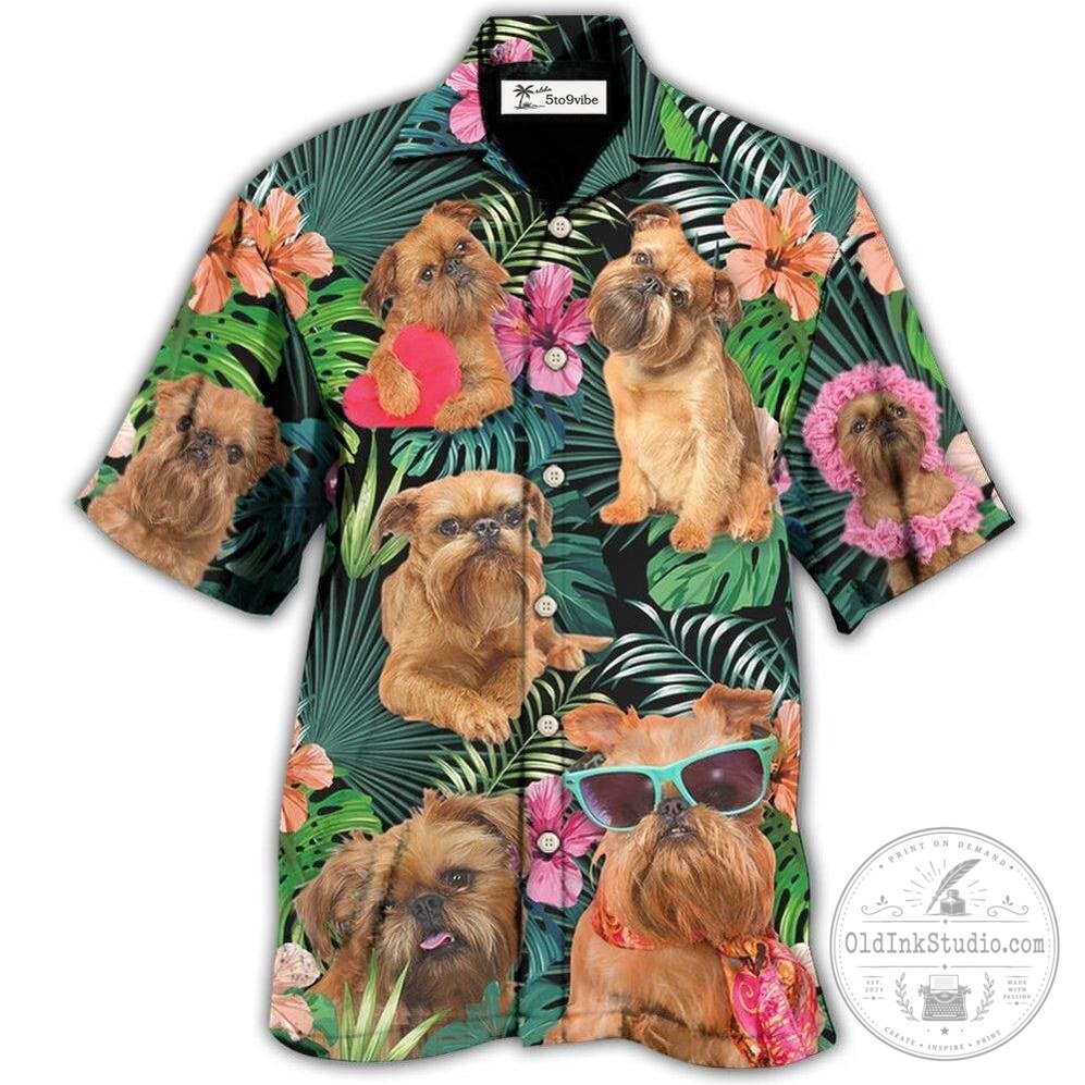 Brussels Griffon Dog Tropical Hawaiian Shirt for Dog Lovers