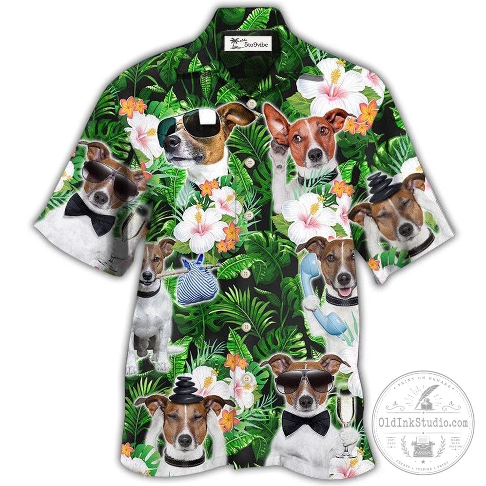 Rat Terrier Dog Lover Tropical Hawaiian Shirt