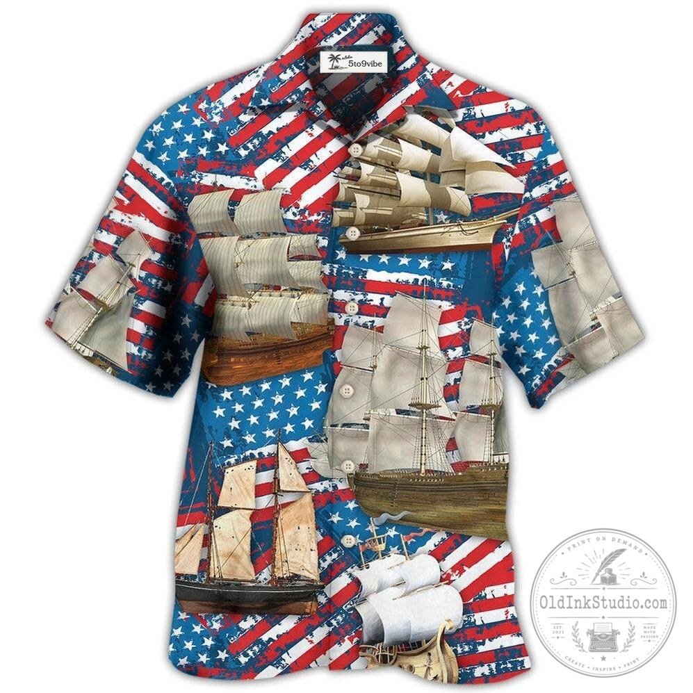 Sailing America Independence Day Hawaiian Shirt